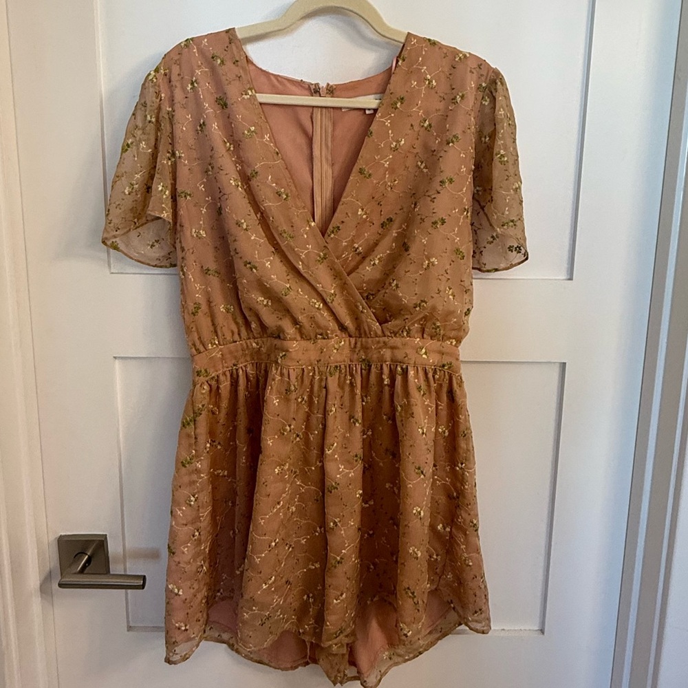 Endless Rose Peach Floral Romper